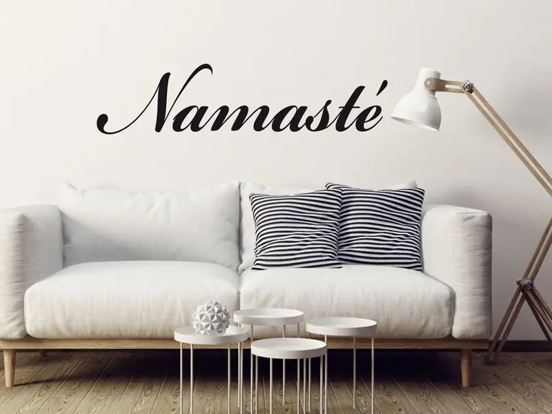 Autocolante Namasté résultat en situation