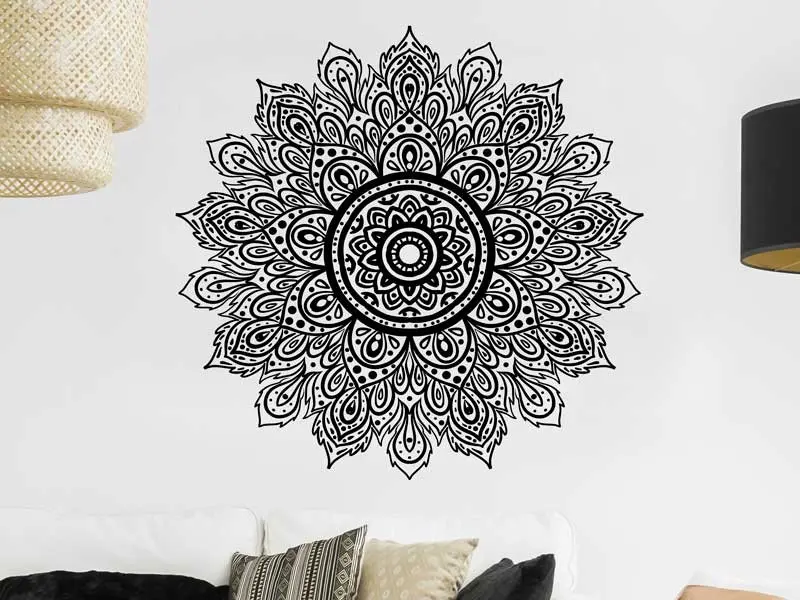 Sticker mural Stickers Zen Mandala Zen résultat en situation gros plan Sticker Mandala Zen