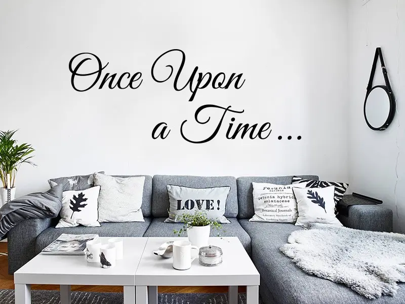 Sticker mural Autres Textes Once Upon a Time... résultat en situation Sticker Once Upon a Time...