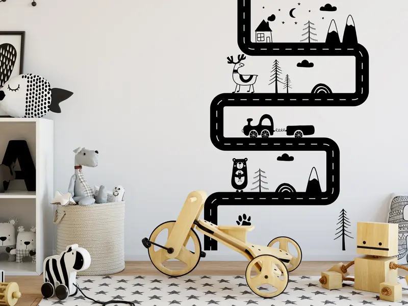 Sticker mural Petit Explorateur résultat en situation Sticker mural Petit Explorateur résultat en situation