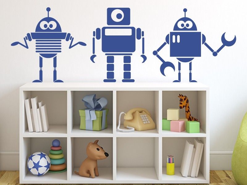 Sticker mural Robots résultat en situation