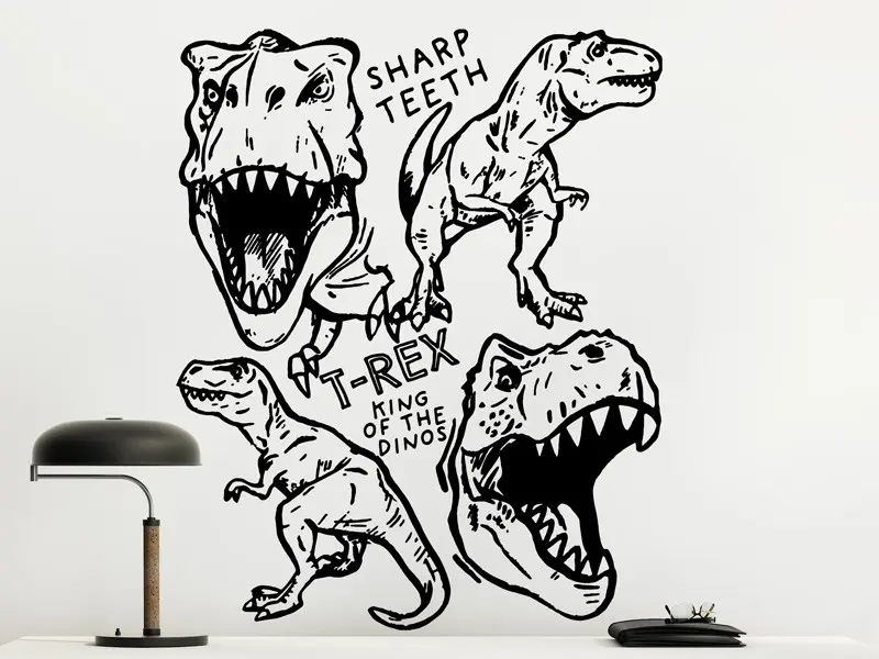 Autocolante de parede Dinossauros T-Rex 3