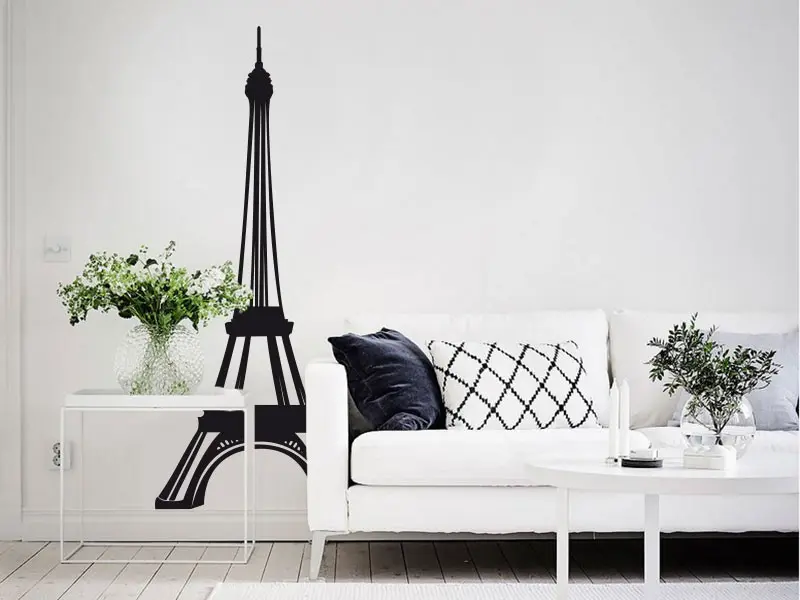 Sticker mural Emblèmes - Capitales Tour Eiffel Soft résultat en situation Sticker Tour Eiffel Soft