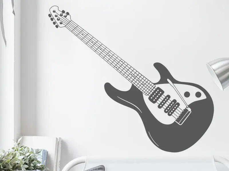 Autocolante Guitarra Eléctrica 2 résultat en situation gros plan Autocolante Guitarra Eléctrica 2