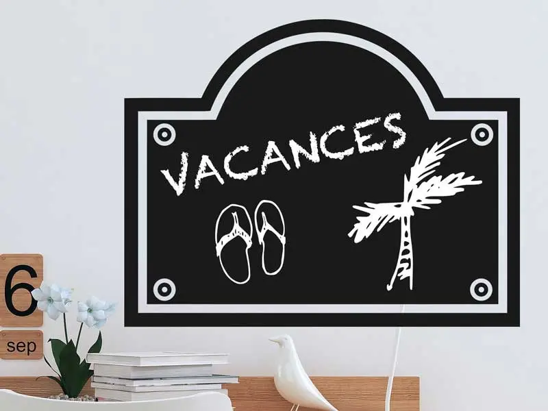 Sticker mural Stickers Ardoises Ardoise Plaque de Rue résultat en situation gros plan Sticker Ardoise Plaque de Rue