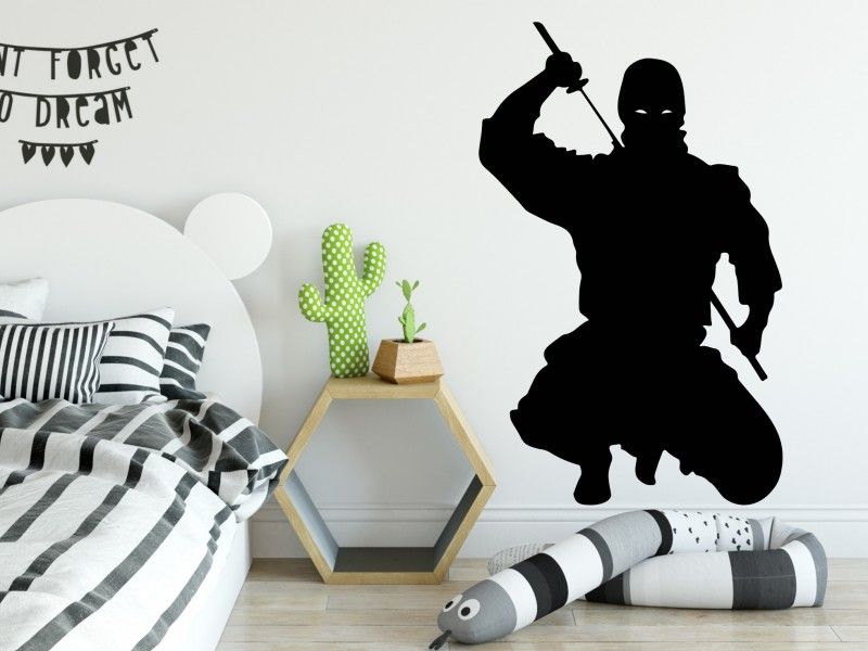 Autocolante de parede Silhueta Ninja