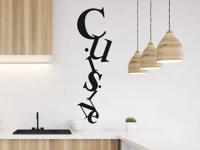 Sticker mural Textes & Recettes Cuisine résultat en situation Sticker Cuisine