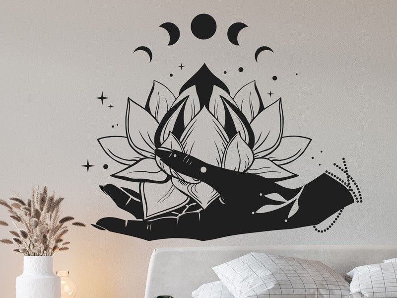 Sticker Main Fleur de Lotus  Zen