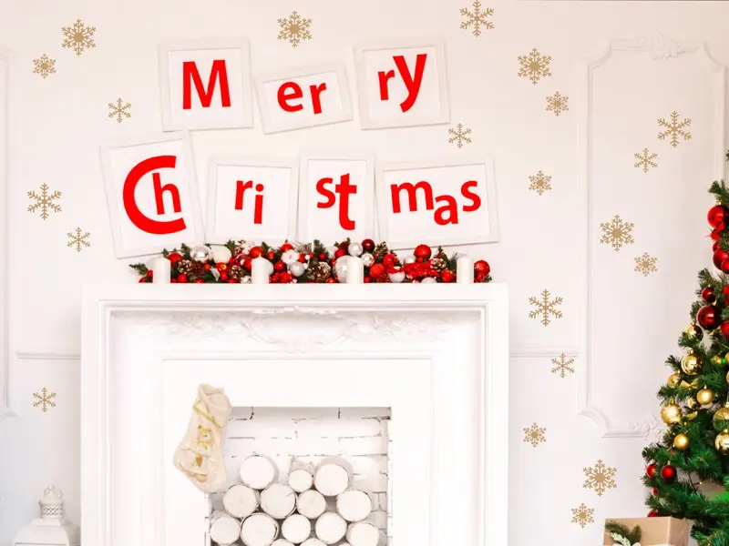 Autocolante Pack 24 Flocos de Natal 3 résultat en situation gros plan Autocolante Pack 24 Flocos de Natal 3