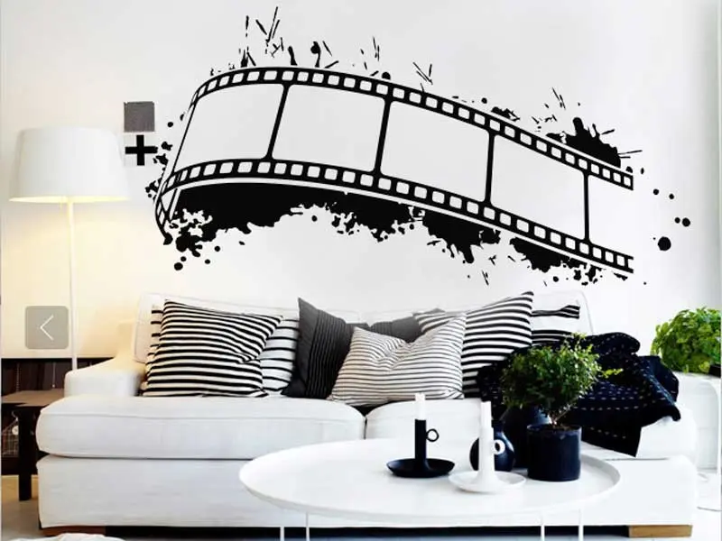 Sticker mural Stickers Déco & Design Pellicule Cinéma résultat en situation Sticker Pellicule Cinéma