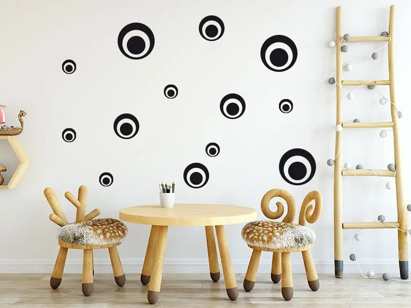 Sticker mural Pack Déco - Tendance Pack 13 Boules résultat en situation Sticker Pack 13 Boules