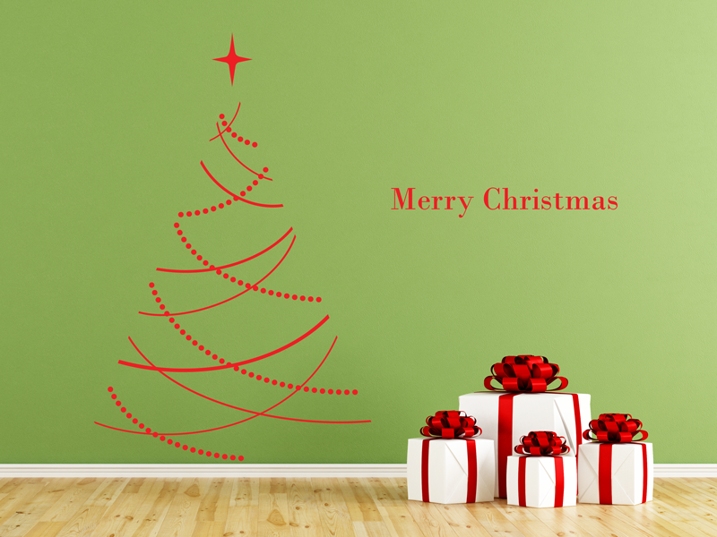 Autocolante de parede Árvore de Natal Clássico
