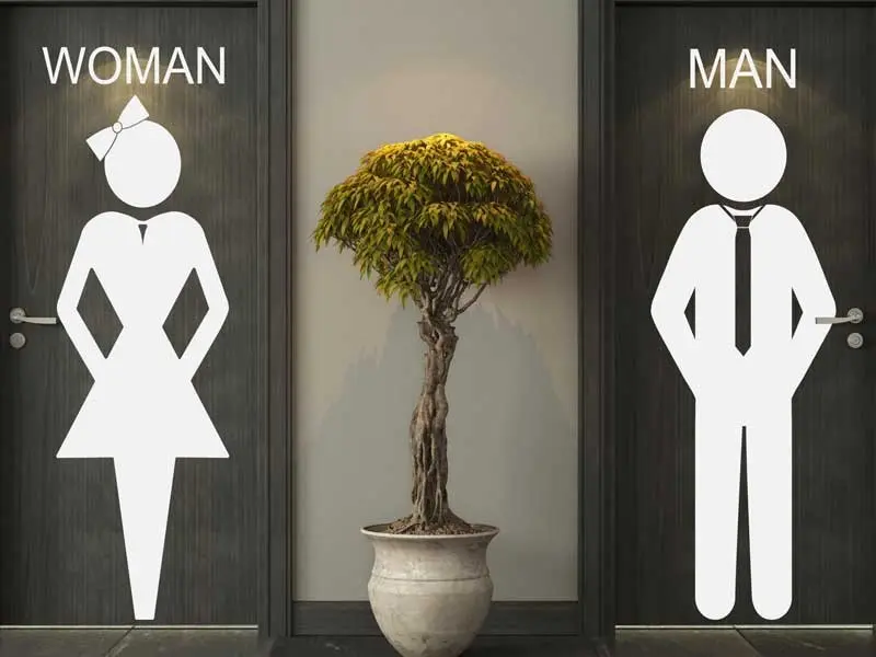 Autocolante de parede WC Women & Man
