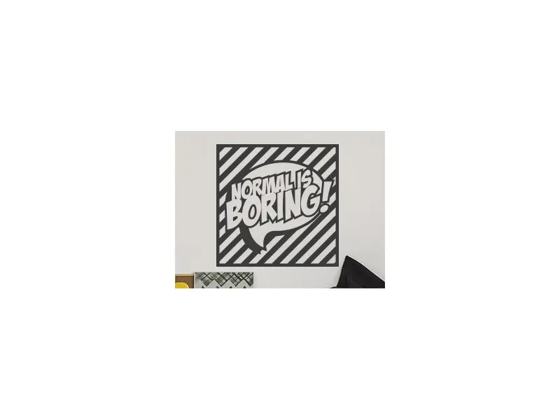 Sticker Pop Art Normal is Boring