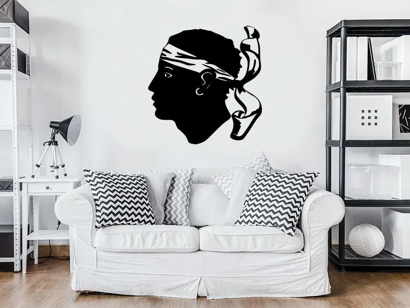 Sticker mural Emblèmes - Capitales Corse - Corsica résultat en situation Sticker Corse - Corsica