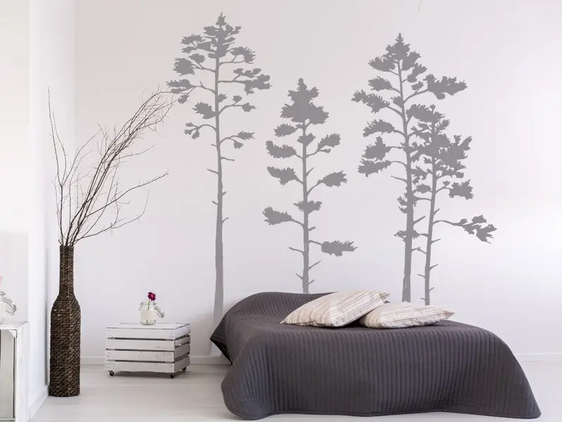 Sticker mural Stickers Arbres Arbres forêt résultat en situation Sticker Arbres forêt