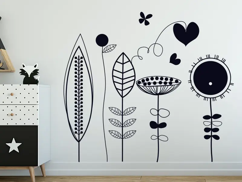 Autocolante de parede Flores Pop Design