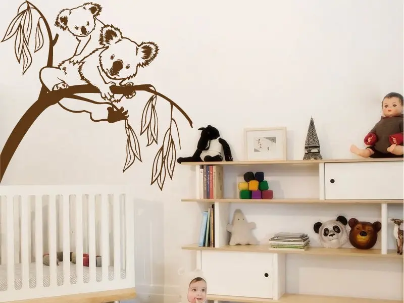 Sticker mural Animaux Koalas résultat en situation Sticker Koalas