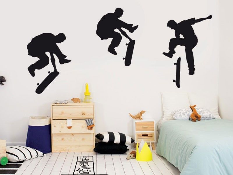 Autocolante de parede Pack 3 Skate
