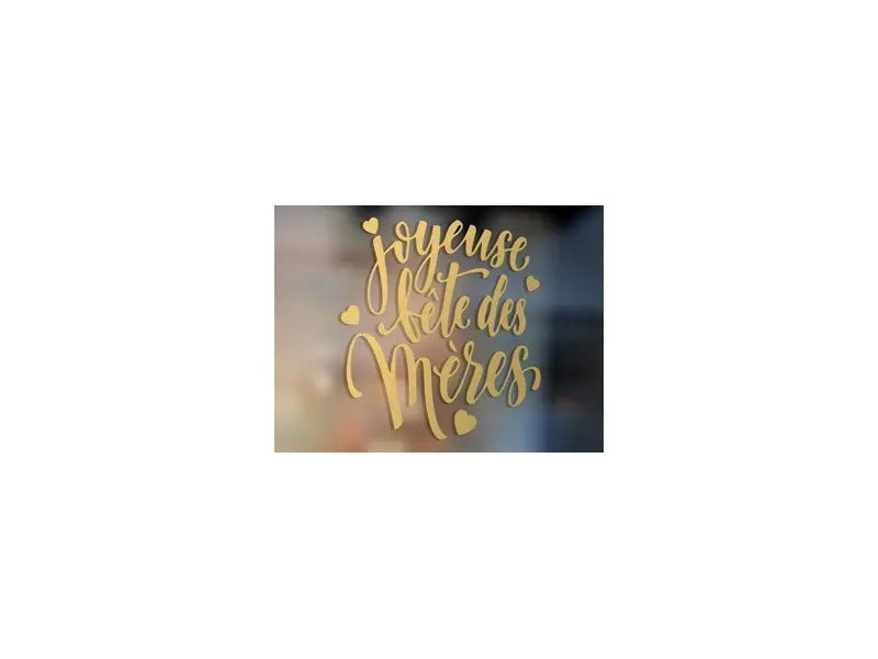 Autocolante de parede Joyeuse Fête des Mères Petits Coeurs