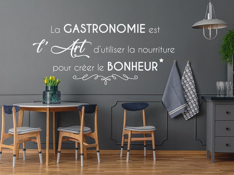 Autocolante de parede Citation La Gastronomie