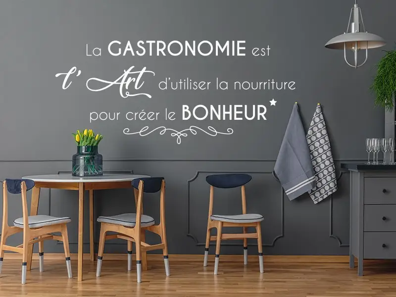 Autocolante de parede Citation La Gastronomie Autocolante de parede Citation La Gastronomie