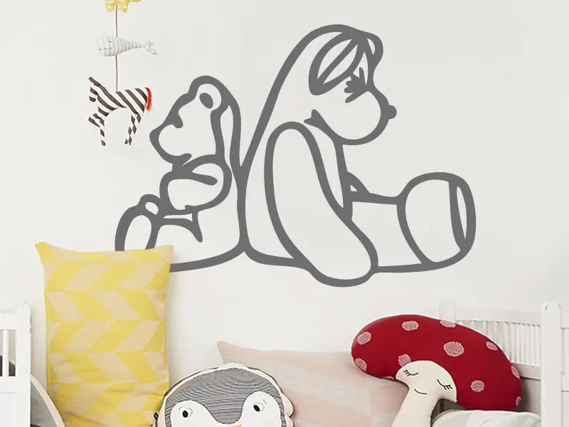 Sticker mural Stickers Bébé Ourson 3 résultat en situation gros plan Sticker Ourson 3