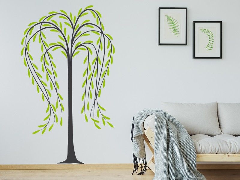 Sticker mural Arbre Pleureur résultat en situation