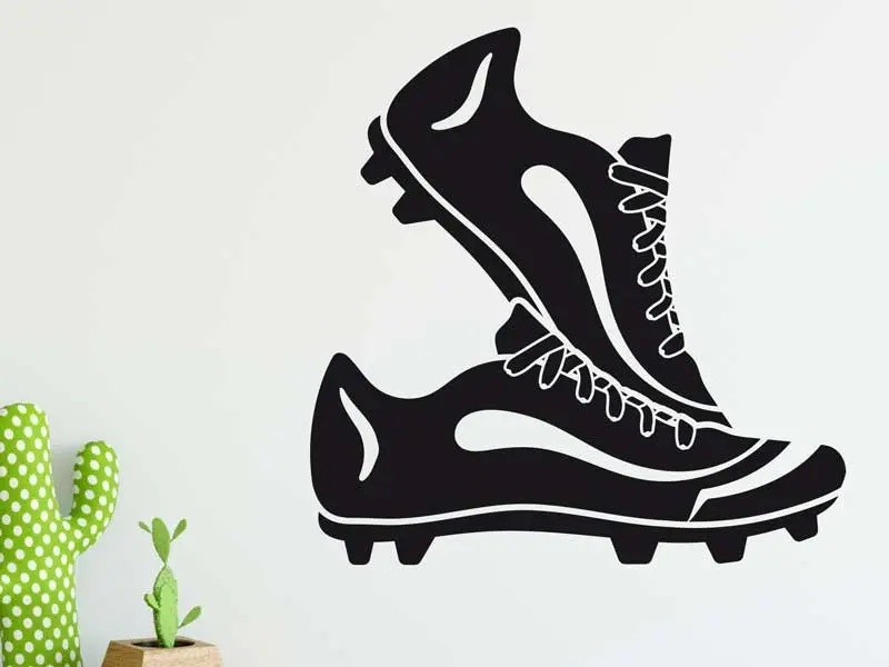 Sticker mural Futebol Chaussures de Foot résultat en situation gros plan Sticker Chaussures de Foot