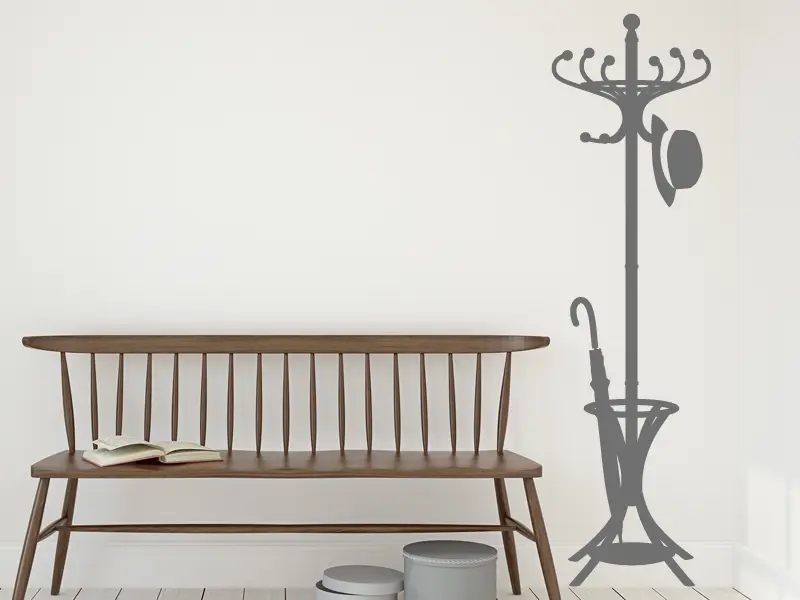 Sticker mural Meubles Porte Manteau résultat en situation Sticker Porte Manteau