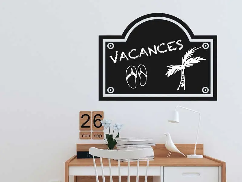 Sticker mural Stickers Ardoises Ardoise Plaque de Rue résultat en situation Sticker Ardoise Plaque de Rue