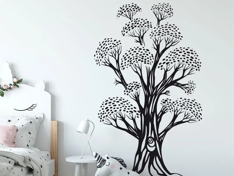 Sticker mural Stickers Arbres Arbre Magique résultat en situation gros plan Sticker Arbre Magique