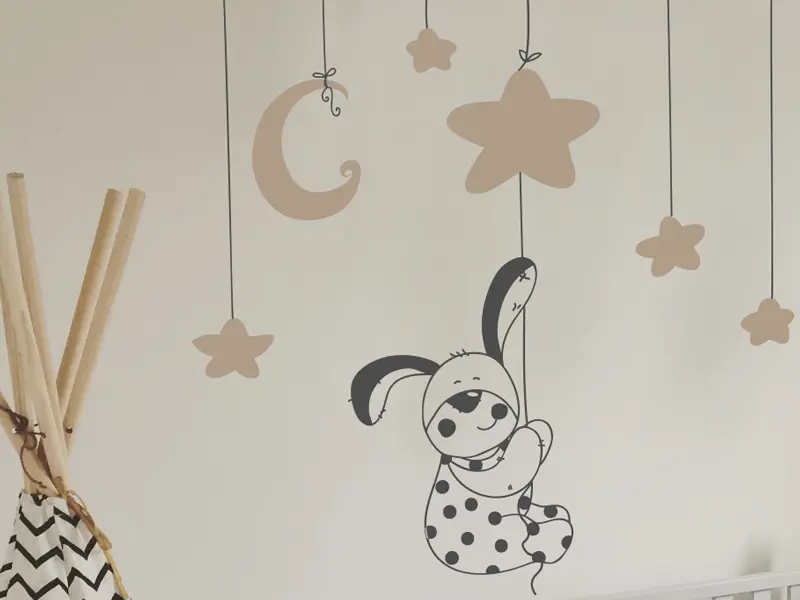 Sticker Lapin Etoiles