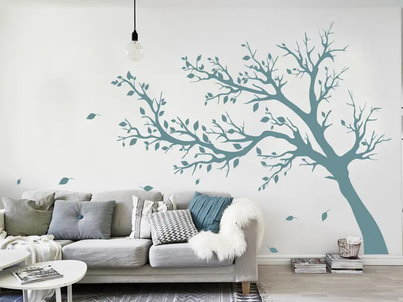 Sticker mural Stickers Arbres Arbre Automne 3 résultat en situation Sticker Arbre Automne 3