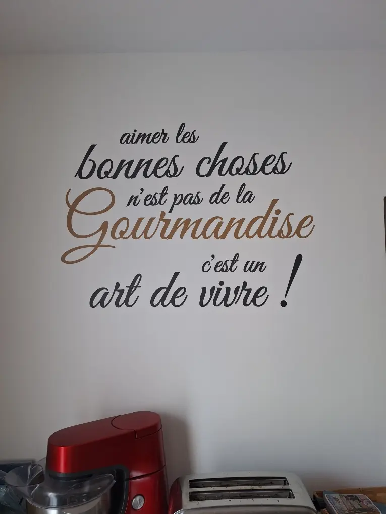 Sticker mural Texte Cuisine Gourmandise