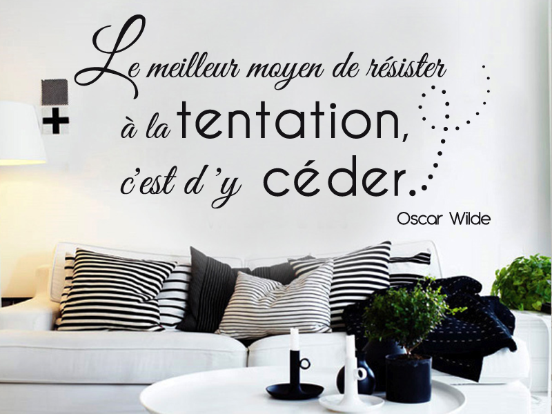 Sticker mural La Tentation Oscar Wilde résultat en situation
