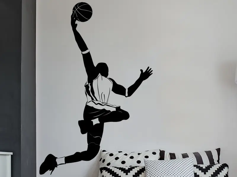 Sticker mural Autres Sports Joueur de Basket 3 résultat en situation gros plan Sticker Joueur de Basket 3
