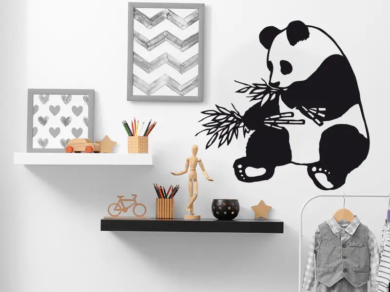 Sticker mural Animaux Panda résultat en situation Sticker Panda