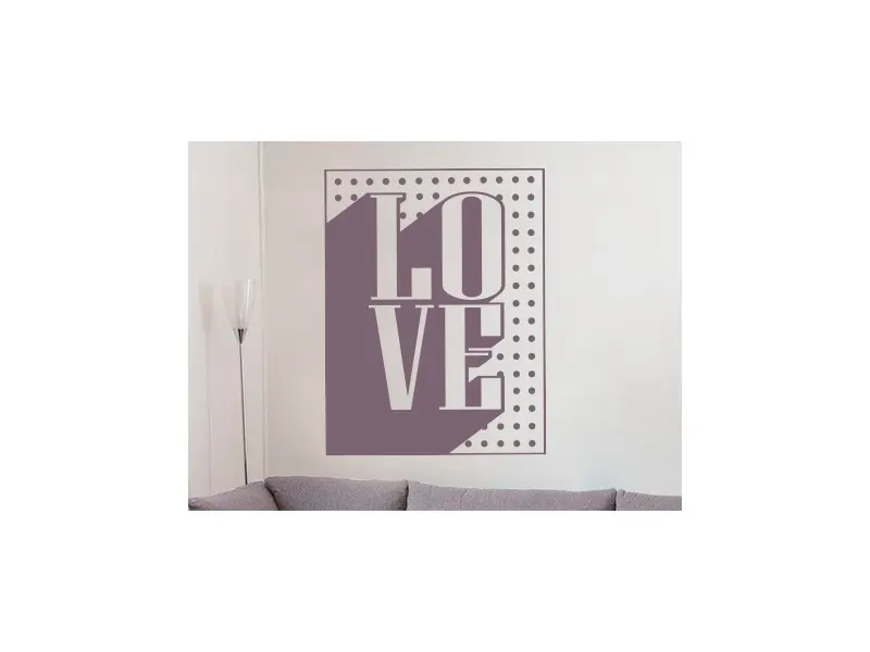 Sticker mural Pop Art Pop Art Love résultat en situation gros plan Sticker Pop Art Love