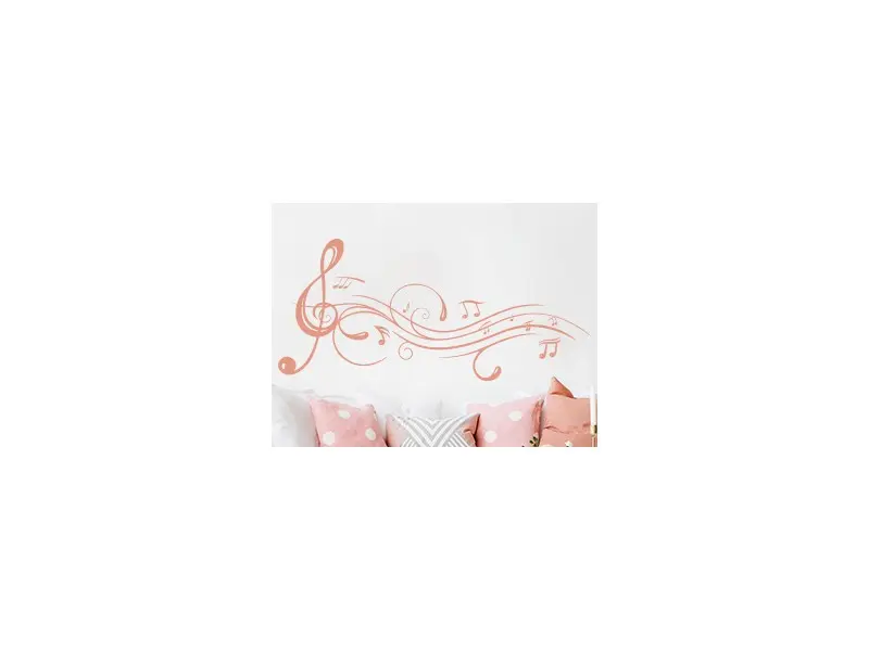 Sticker Partition Musique Florale 2