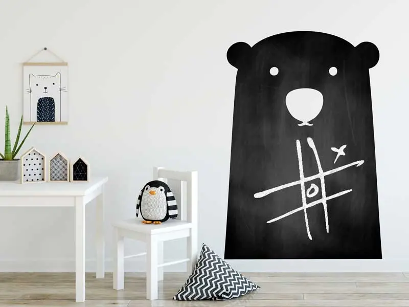 Sticker mural Stickers Ardoises Ardoise Ours résultat en situation Sticker Ardoise Ours