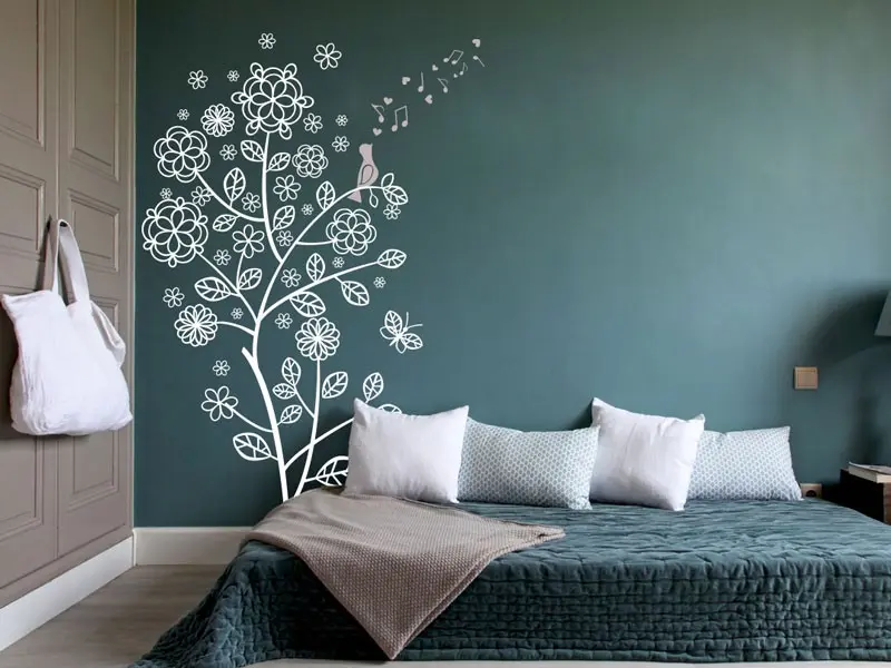 Sticker mural Stickers Arbres Arbre d'été résultat en situation Sticker Arbre d'été