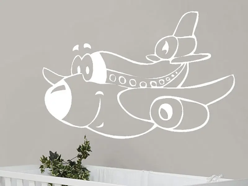 Autocolante de parede Avião pequeno