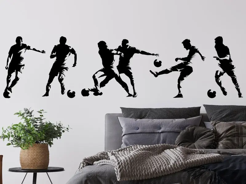 Autocolante Pack 6 Jogadores de Futebol résultat en situation gros plan Autocolante Pack 6 Jogadores de Futebol