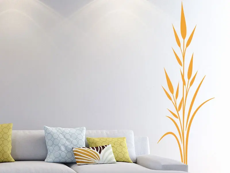 Sticker mural Stickers muraux fleurs Floral Epis résultat en situation gros plan Sticker Floral Epis