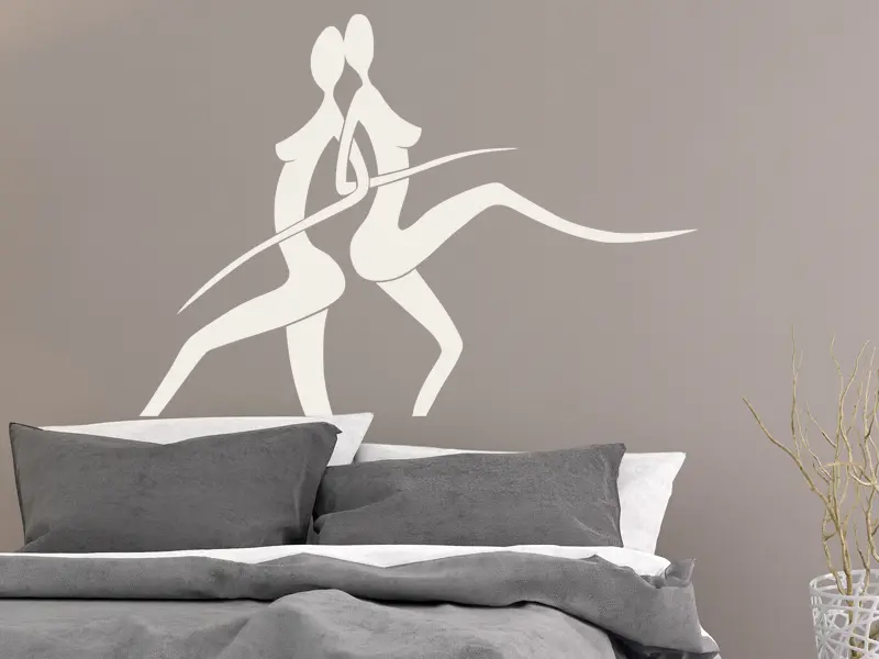 Sticker mural Silhouettes Africaines résultat en situation Sticker Africaines