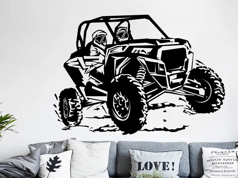 Sticker mural Auto & Moto Buggy track résultat en situation Sticker Buggy track