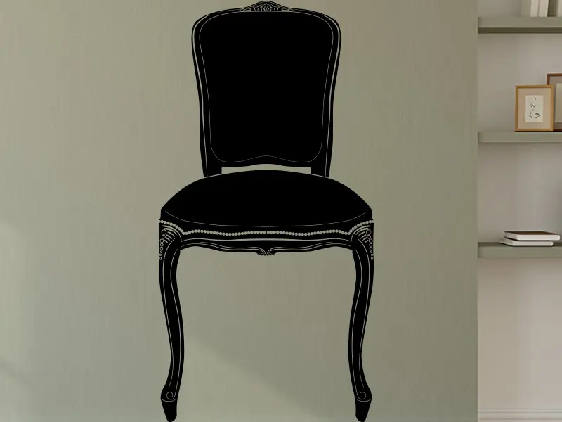 Sticker mural Stickers Mobiliers Chaise Baroque résultat en situation gros plan Sticker Chaise Baroque