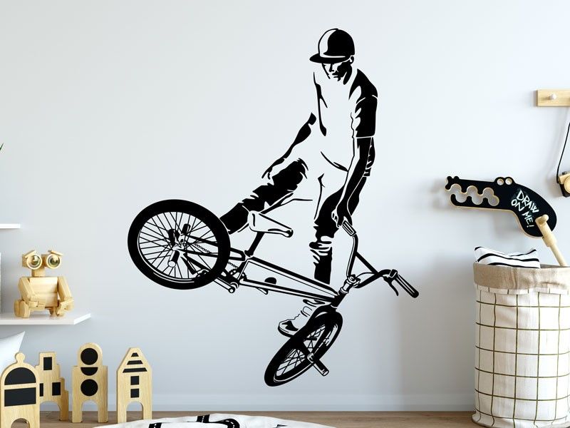 Autocolante de parede Silhueta BMX Freestyle 2