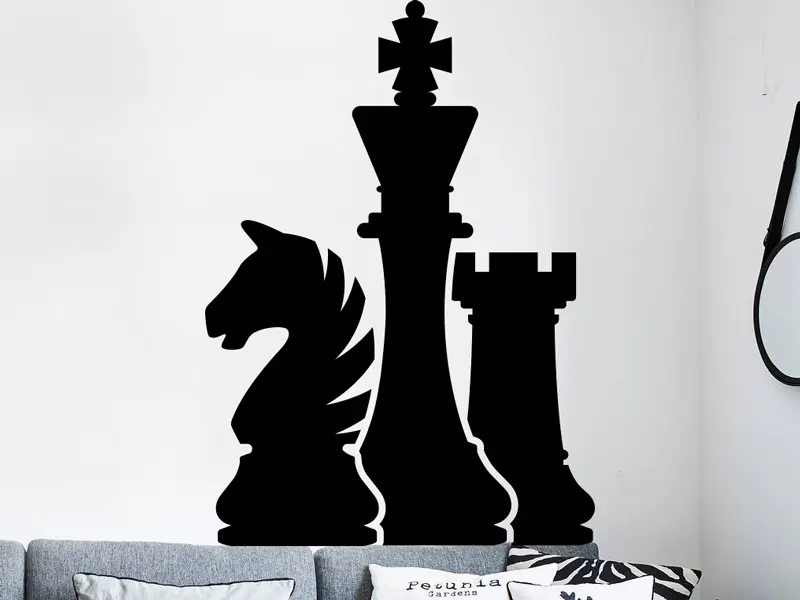 Sticker mural Autres jeux Jeu Echec résultat en situation gros plan Sticker Jeu Echec